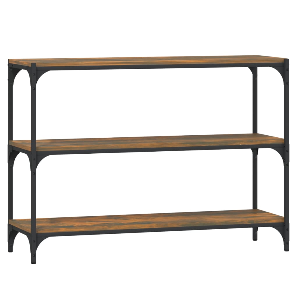 vidaXL Knihovna kouřový dub 100x33x70,5 cm kompozitní dřevo a ocel