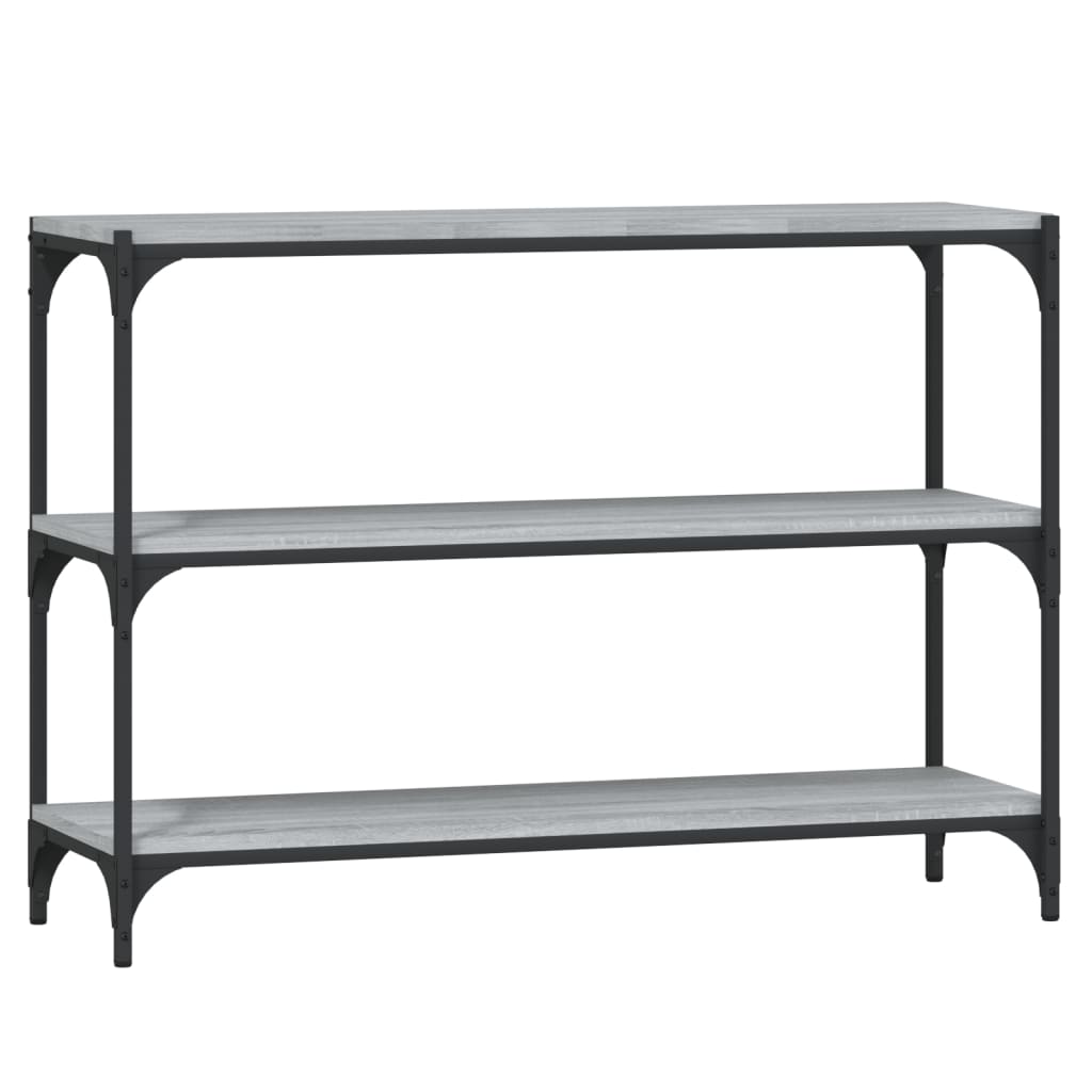 vidaXL Knihovna šedá sonoma 100x33x70,5 cm kompozitní dřevo a ocel