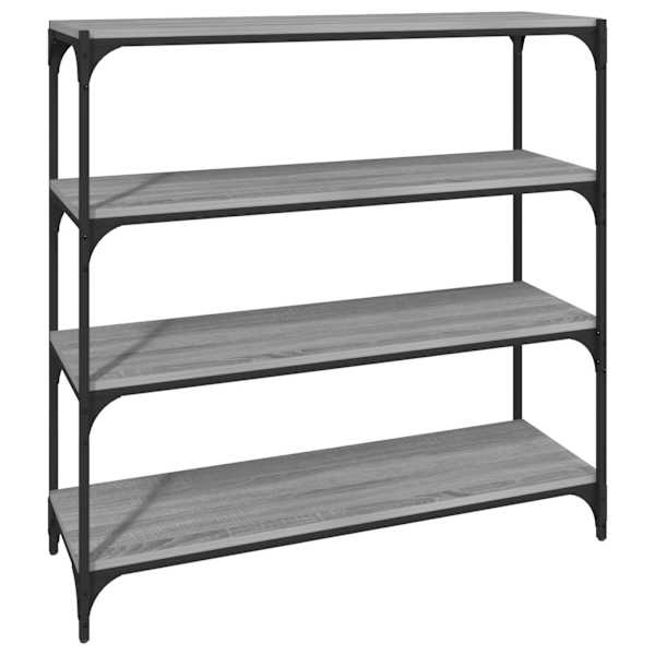 vidaXL raamatukapp, hall Sonoma, 100 x 33 x 100 cm, tehispuit ja teras