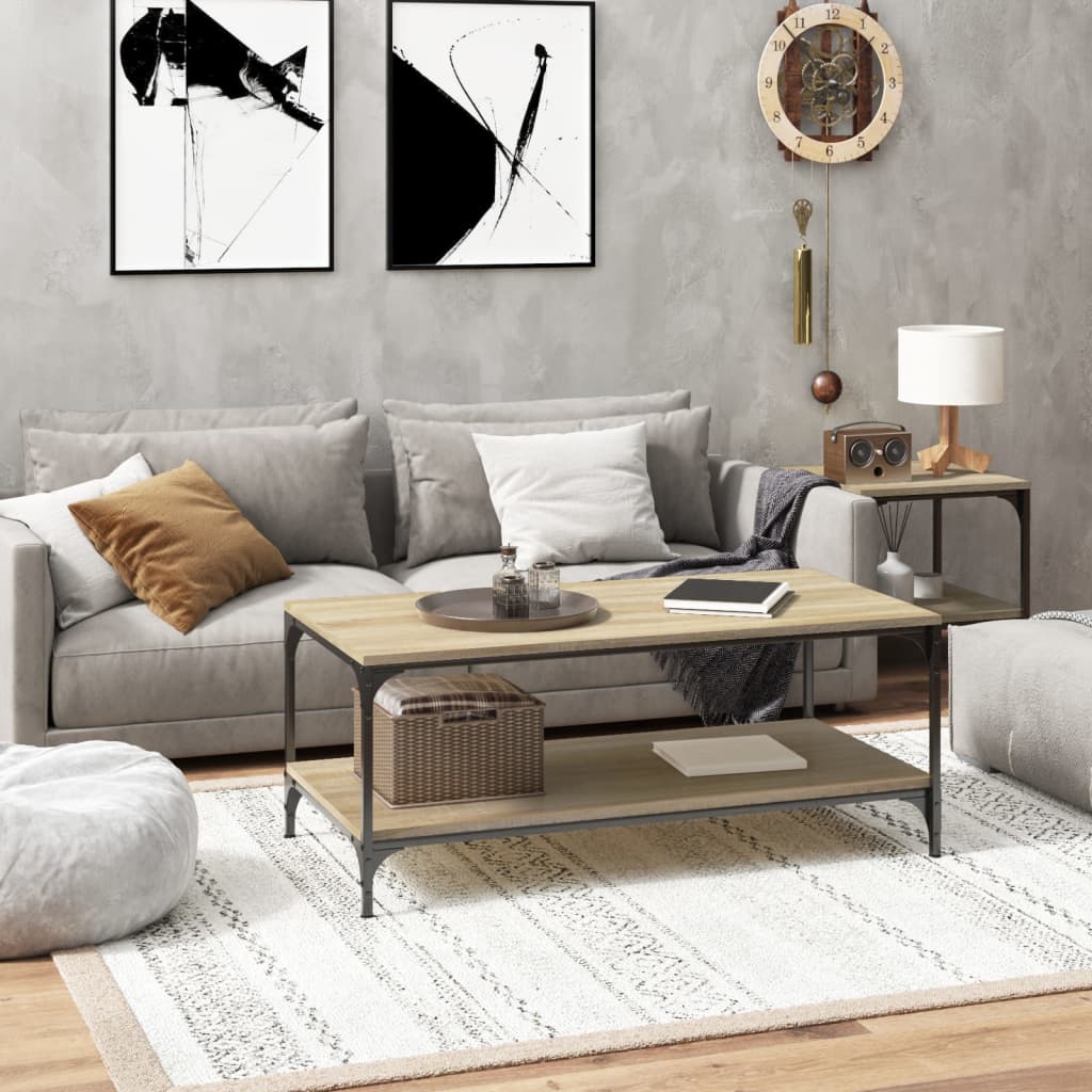 vida XL Couchtisch Sonoma-Eiche 100x 50x 40 cm Holzwerkstoff