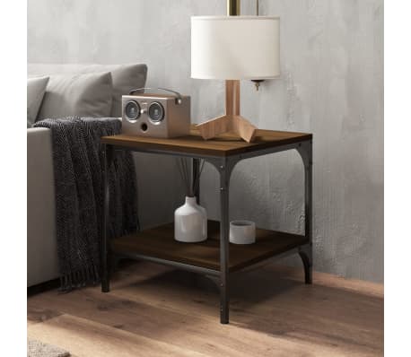 vidaXL Masă laterală, stejar maro, 40x40x40 cm, lemn prelucrat