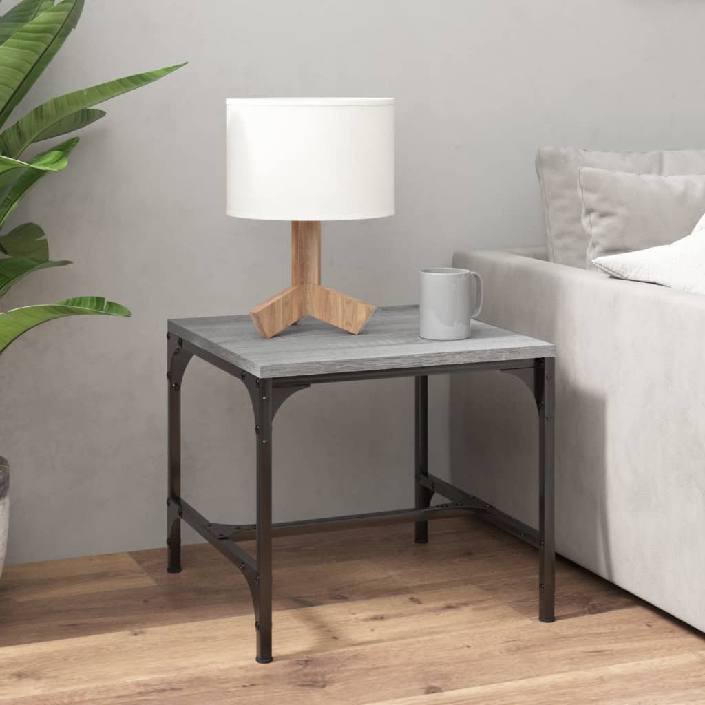 Petrashop  Odkládací stolek šedý sonoma 40x40x35 cm kompozitní dřevo