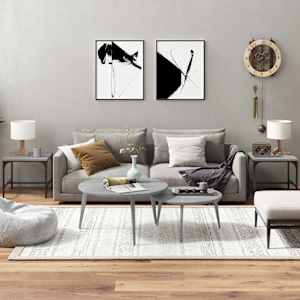 Stranska mizica 2 kosa siva sonoma 40x40x35 cm inženirski les