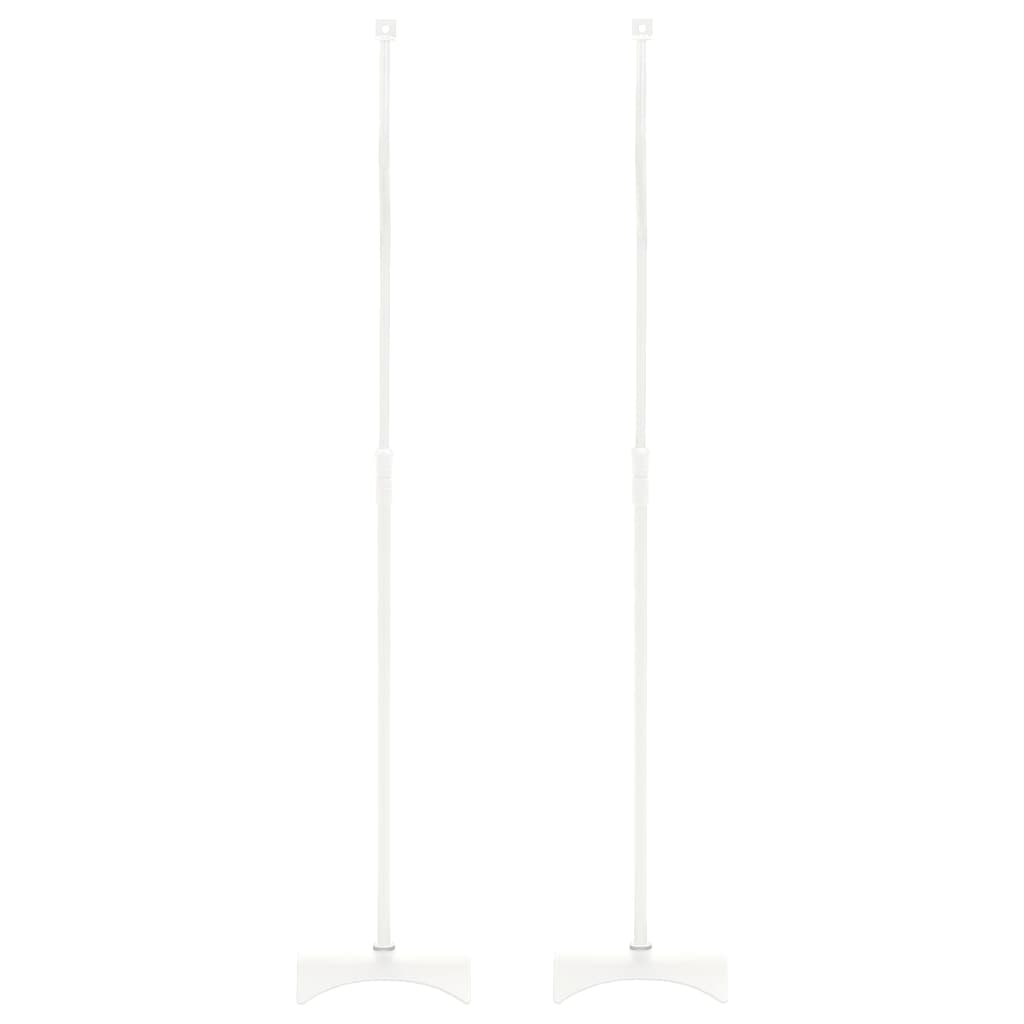 vidaXL Uniwersalne stojaki na głośniki, 2 szt., białe, 19x19x82-104 cm