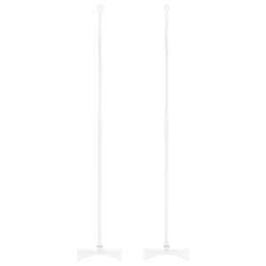 vidaXL Βάσεις Ηχείων Universal 2 τεμ. Λευκές 19x19x82-104 εκ Ατσάλινες