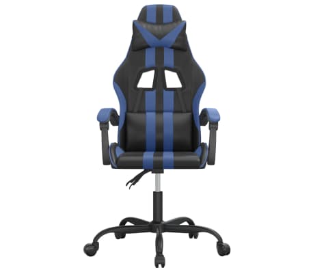 vidaXL Καρέκλα Gaming Περιστρεφόμενη Μαύρη & Μπλε από Συνθετικό Δέρμα