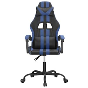 vidaXL Καρέκλα Gaming Περιστρεφόμενη Μαύρη & Μπλε από Συνθετικό Δέρμα