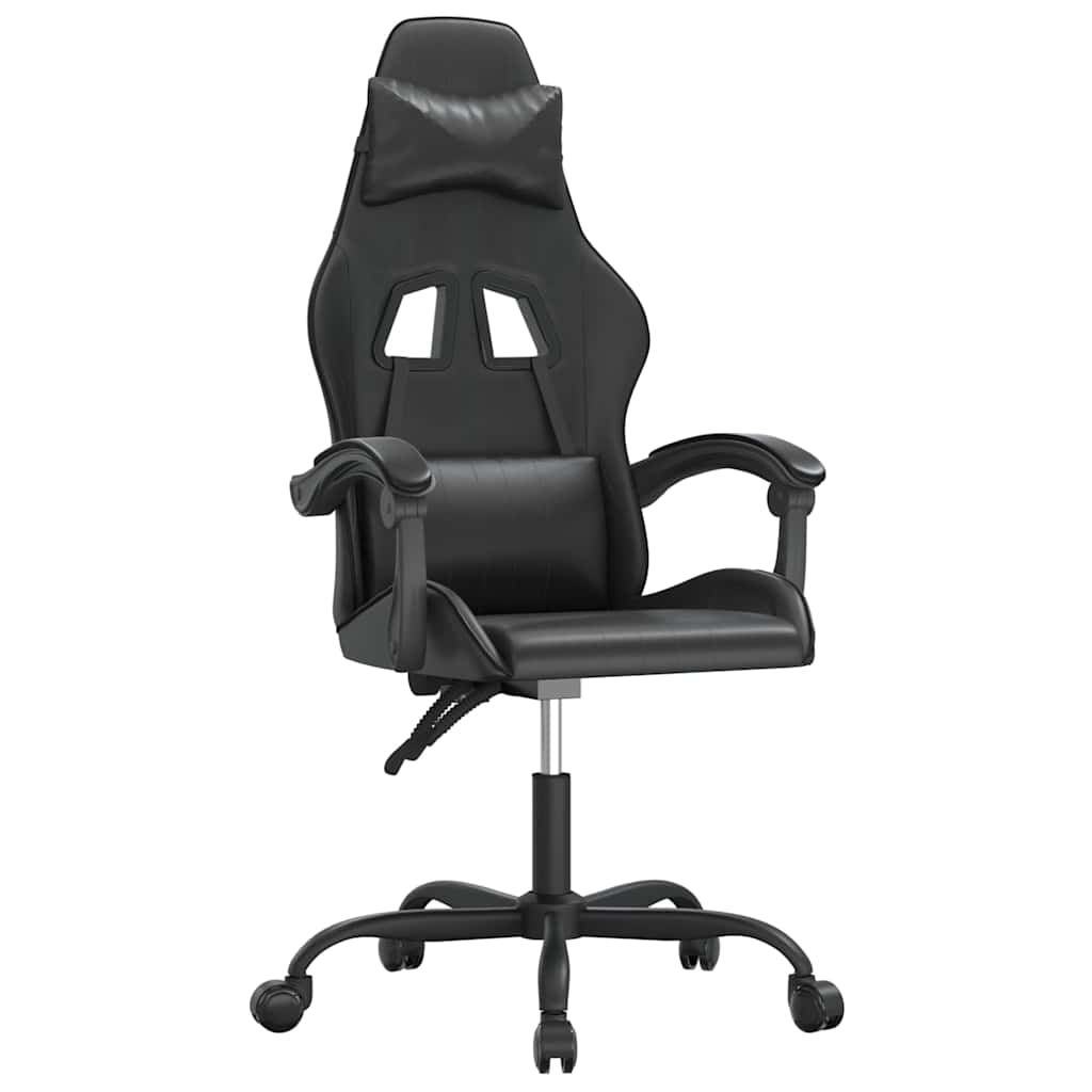 vidaXL Otočná herní židle černá umělá kůže