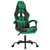 vidaXL p&ouml;&ouml;ratav m&auml;nguritool jalatoega, must ja roheline, kunstnahk