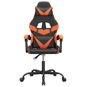 vidaXL Καρέκλα Gaming Περιστρεφόμενη Μαύρη/Πορτοκαλί Συνθετικό Δέρμα