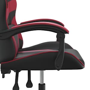 Otočná herní židle černá a vínová umělá kůže - obrázek 7