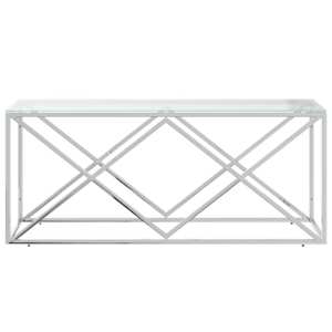 Konferenční stolek 110 x 45 x 45 cm nerezová ocel a sklo - obrázek 3