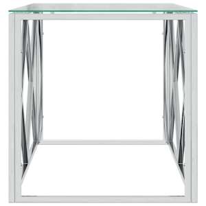 Konferenční stolek 110 x 45 x 45 cm nerezová ocel a sklo - obrázek 4