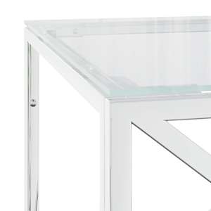 Konferenční stolek 110 x 45 x 45 cm nerezová ocel a sklo - obrázek 5