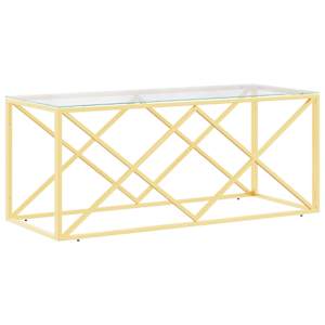 vidaXL kohvilaud, 110 x 45 x 45 cm, roostevaba teras ja klaas