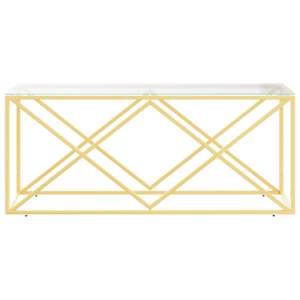Konferenční stolek 110 x 45 x 45 cm nerezová ocel a sklo - obrázek 3