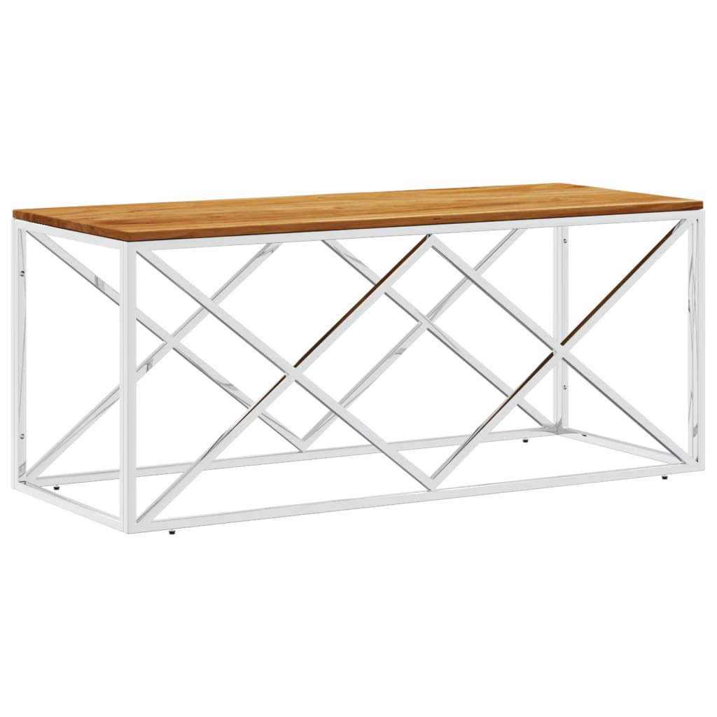 Coffee Table Accent Side End Table for Living Room Stainless Steel vidaXL vidaXL