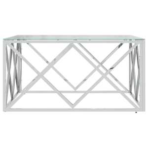 Konferenční stolek 80 x 80 x 40 cm nerezová ocel a sklo - obrázek 3