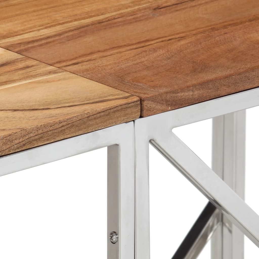 Console Table Hallway Living Room Stainless Steel and Tempered Glass vidaXL - Produktbild 5