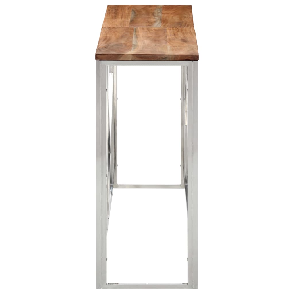 Console Table Hallway Living Room Stainless Steel and Tempered Glass vidaXL - Produktbild 3