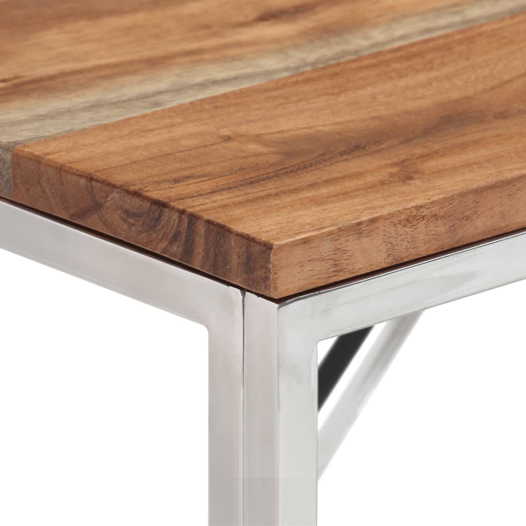 Console Table Hallway Living Room Stainless Steel and Tempered Glass vidaXL - Produktbild 4