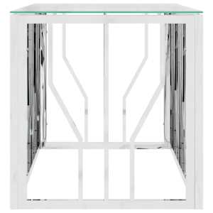 Konferenční stolek 110 x 45 x 45 cm nerezová ocel a sklo - obrázek 4