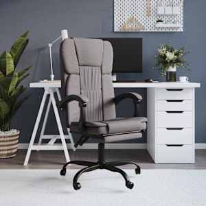Polohovací kancelářská židle taupe textil - obrázek 1
