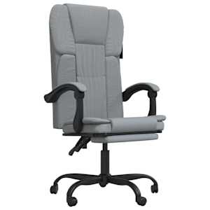 vidaXL reguleeritav kontoritool, helehall, kangas
