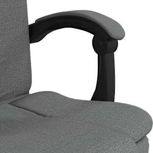 Polohovací kancelářská židle tmavě šedá textil - obrázek 9