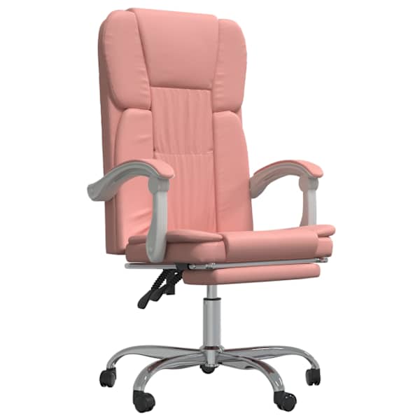 vidaXL reguleeritav kontoritool, roosa, kunstnahk