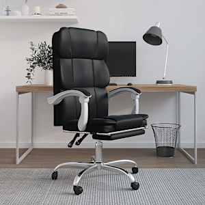 Pisarniški stol črno umetno usnje