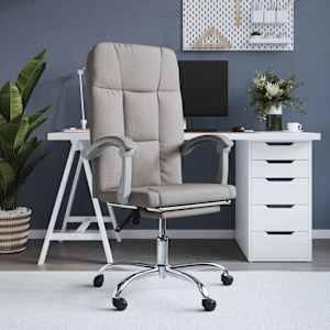 Polohovací kancelářská židle taupe textil - obrázek 1