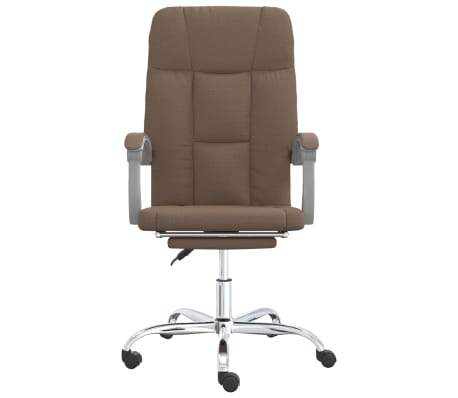 vidaXL Pisarniški stol rjavo blago