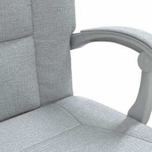Polohovací kancelářská židle světle šedá textil - obrázek 8
