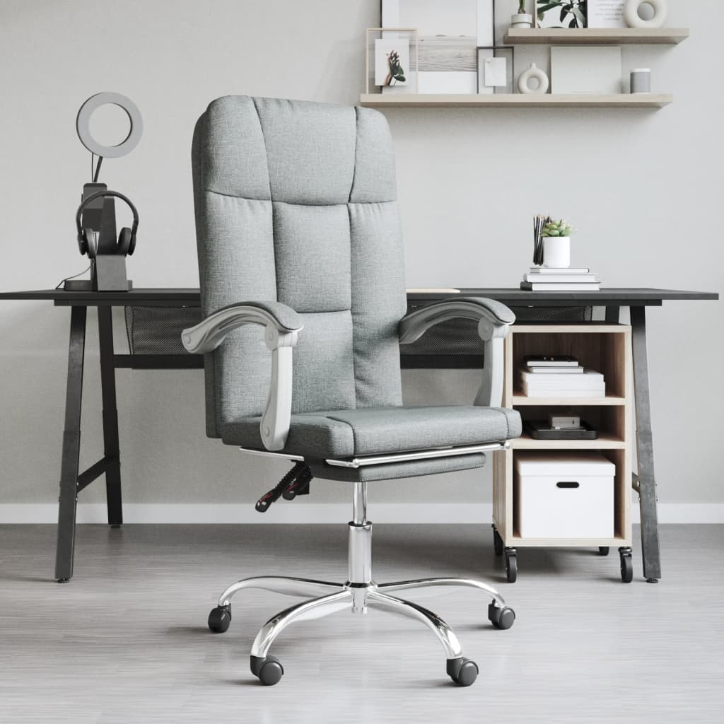 Fauteuil inclinable de bureau Gris foncé Tissu