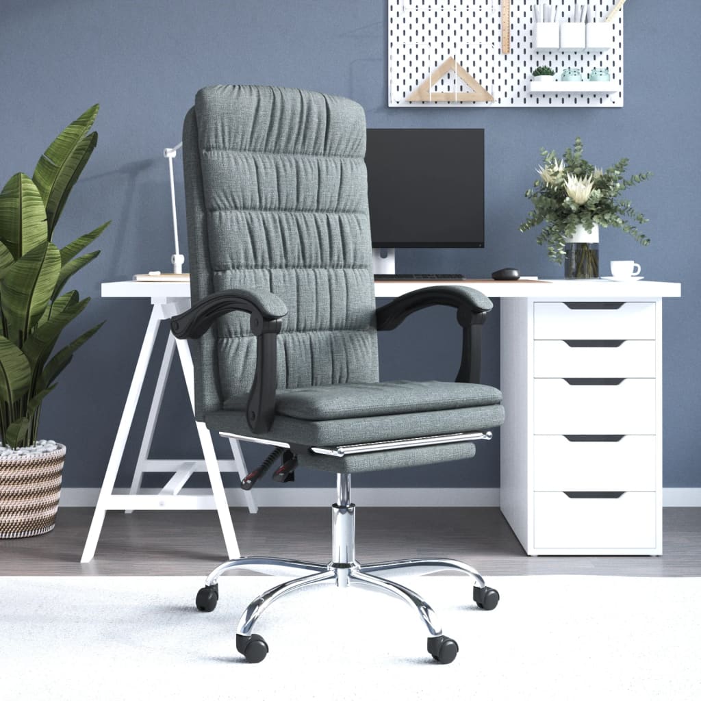 Fauteuil inclinable de bureau Gris foncé Tissu