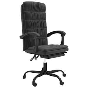 vidaXL reguleeritav kontoritool, must, samet