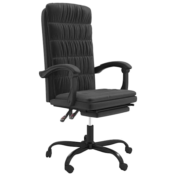 vidaXL reguleeritav kontoritool, must, samet