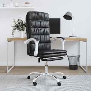Pisarniški stol črno umetno usnje