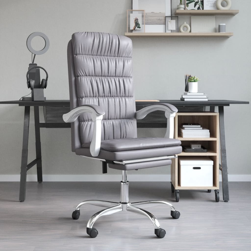 Fauteuil inclinable de bureau Gris Similicuir