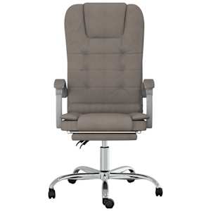 Masážní polohovací kancelářské křeslo taupe textil - obrázek 3
