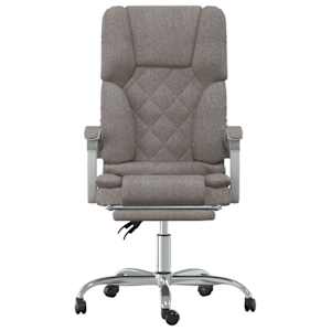 Masážní polohovací kancelářské křeslo taupe textil - obrázek 3