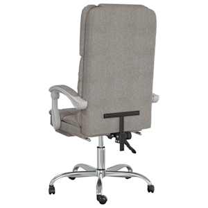 Masážní polohovací kancelářské křeslo taupe textil - obrázek 5
