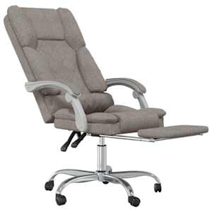 Masážní polohovací kancelářské křeslo taupe textil - obrázek 6