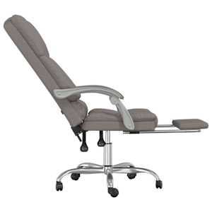 Masážní polohovací kancelářské křeslo taupe textil - obrázek 7