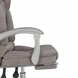 Masážní polohovací kancelářské křeslo taupe textil - obrázek 10