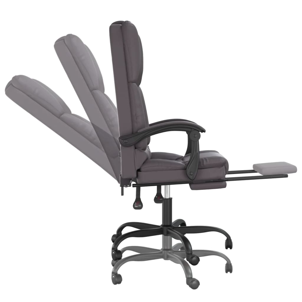 Bürostuhl mit Massagefunktion Grau Kunstleder | Stepinfit.de