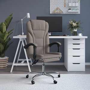Polohovací kancelářská židle taupe textil - obrázek 1