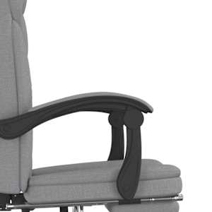 Polohovací kancelářská židle světle šedá textil - obrázek 9