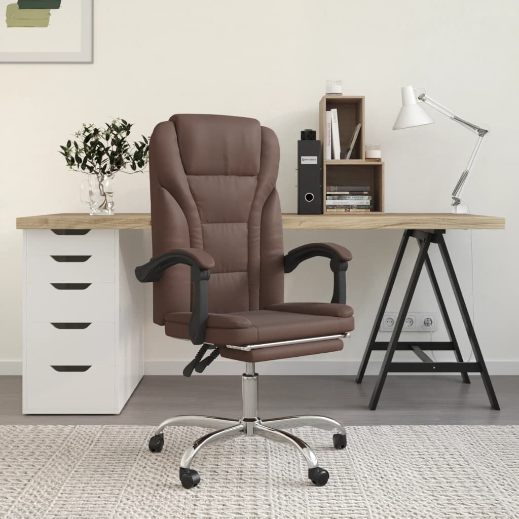 Fauteuil inclinable de bureau Marron Similicuir